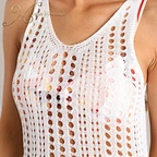 white crochet beach dress